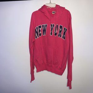 Authentic Life Apparel New York Hoodie Sweatshirt Size Extra Small XS Pink
